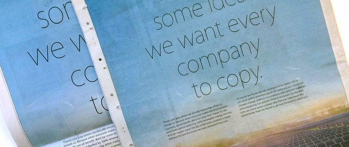 Apple «потроллила» Samsung в печатной рекламе