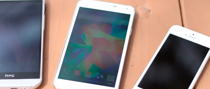 HTC One (M8), Galaxy S5  iPhone 5s   