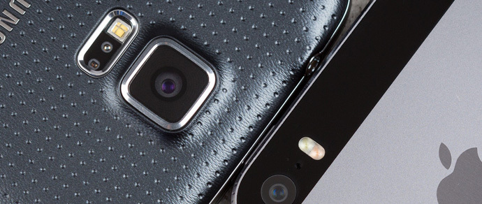 iPhone 5s    , Galaxy S5   