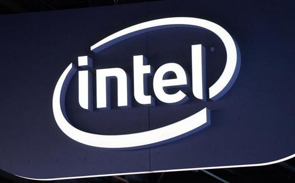 Intel logo sign