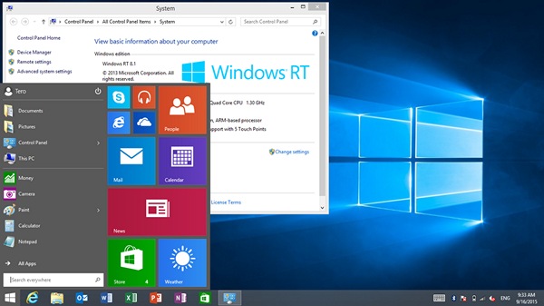 ��������� ���� � Windows RT