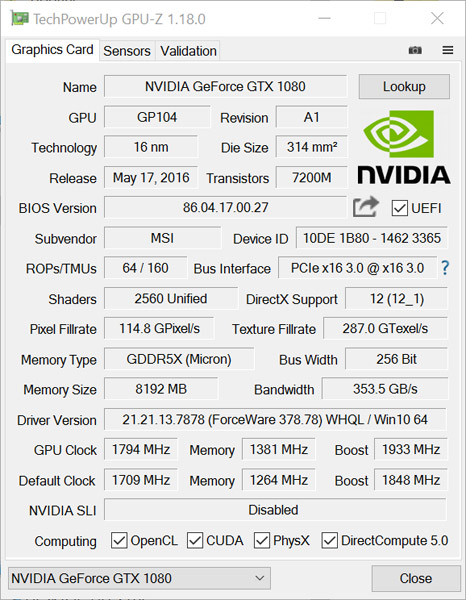 GPU-Z ���������� ���������� GeForce GTX 1080 Ti � ����� AMD Radeon RX 500
