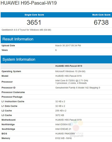 ��������� ������� Huawei Matebook